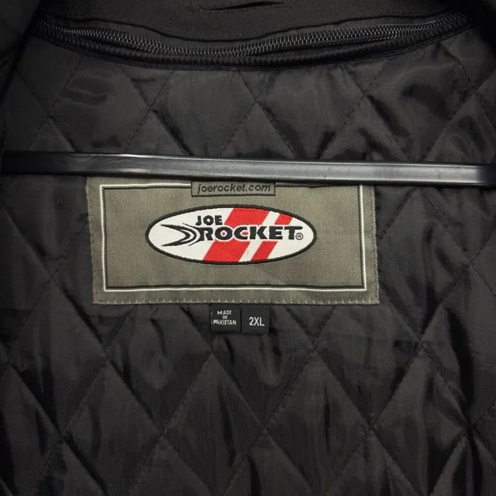 Joe Rocket Touring Jacket Men 2XL Black CE Level 2 Armor Removable Quilted Liner